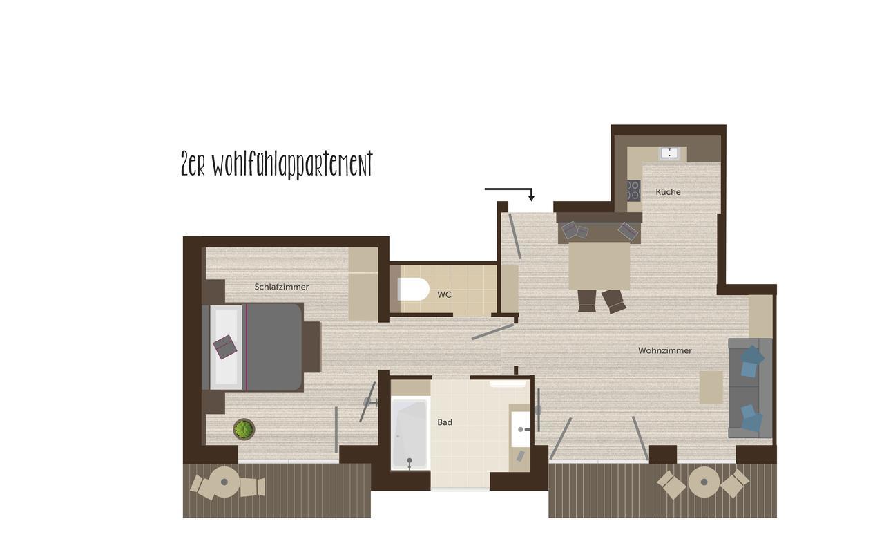 Stoanmandl Wohlfuehlappartements นอยชติฟ อิม ชตูไปทัล ภายนอก รูปภาพ